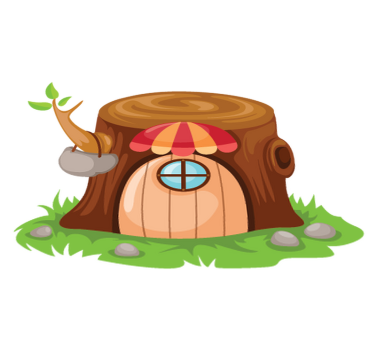 Otroške vinilna preproga hiša iz drevesa - TenStickers