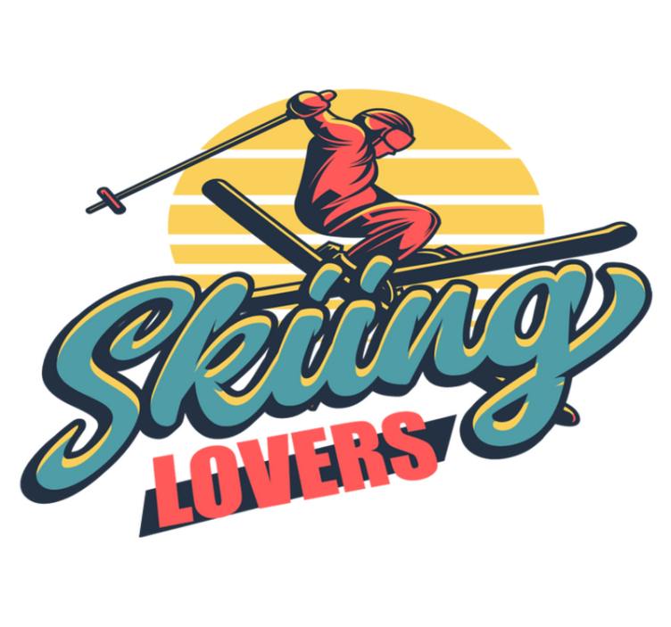 Vinilne preproge za spalnico za ljubitelje smučanja - TenStickers