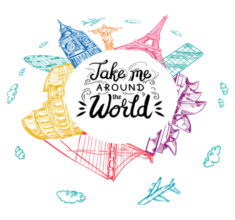 Vinilne preproge za spalnico dragulji z vsega sveta - TenStickers