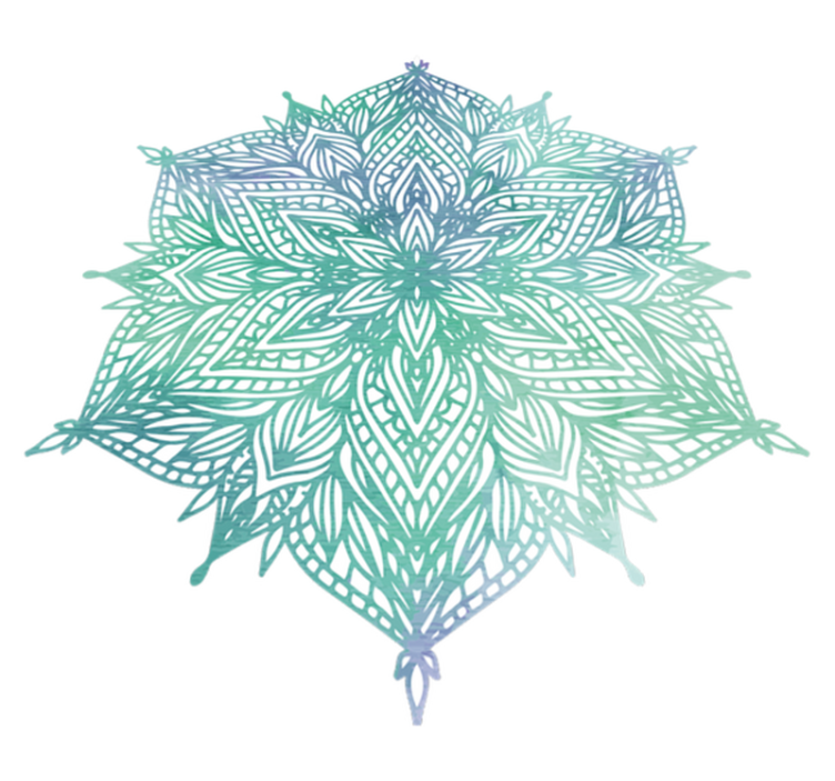 Vinilne preproge za spalnico turkizna mandala - TenStickers