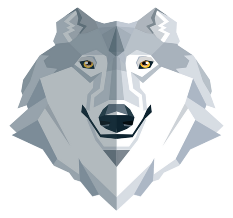 Vinilne preproge za spalnico z abstraktnim volkom - TenStickers