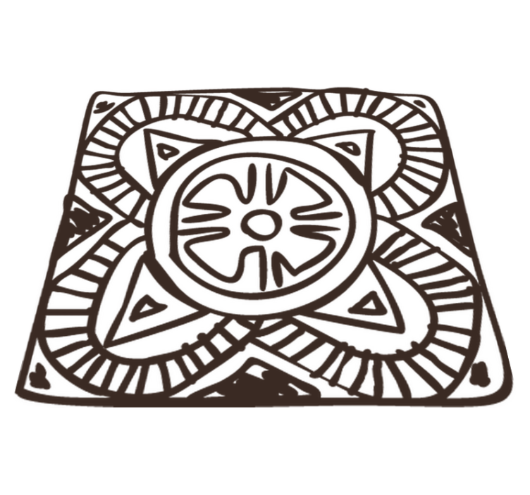 Vinilne preproge za spalnico etnične cvetlične ploščice - TenStickers