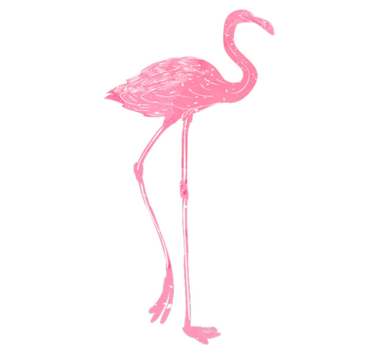 Vinilne preproge za spalnico akvarelni flamenco - TenStickers