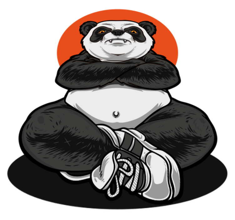 Otroške vinilna preproga panda upornik - TenStickers