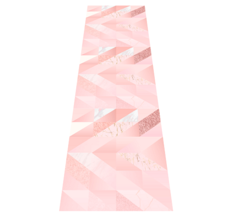 Vinilne preproge za spalnico v rožnato geometrijskem vzorcu - TenStickers