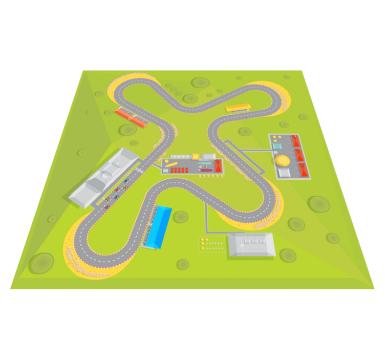 Neverjetno avto sled otroški vinil preproge - TenStickers