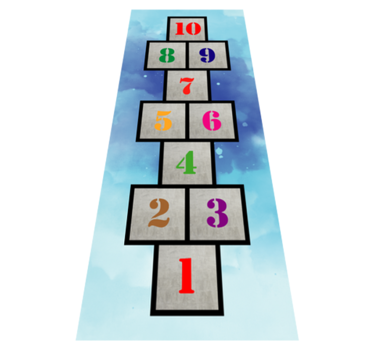 Otroška igra hopscotch vinil preproga - TenStickers