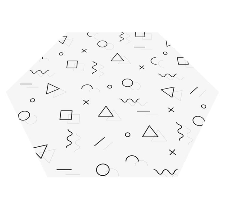 Minimalistična vinilna preproga v slogu memphis - TenStickers