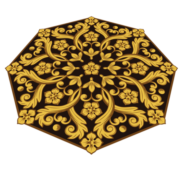 Cvetlična filigranska vinilna preproga vintage - TenStickers