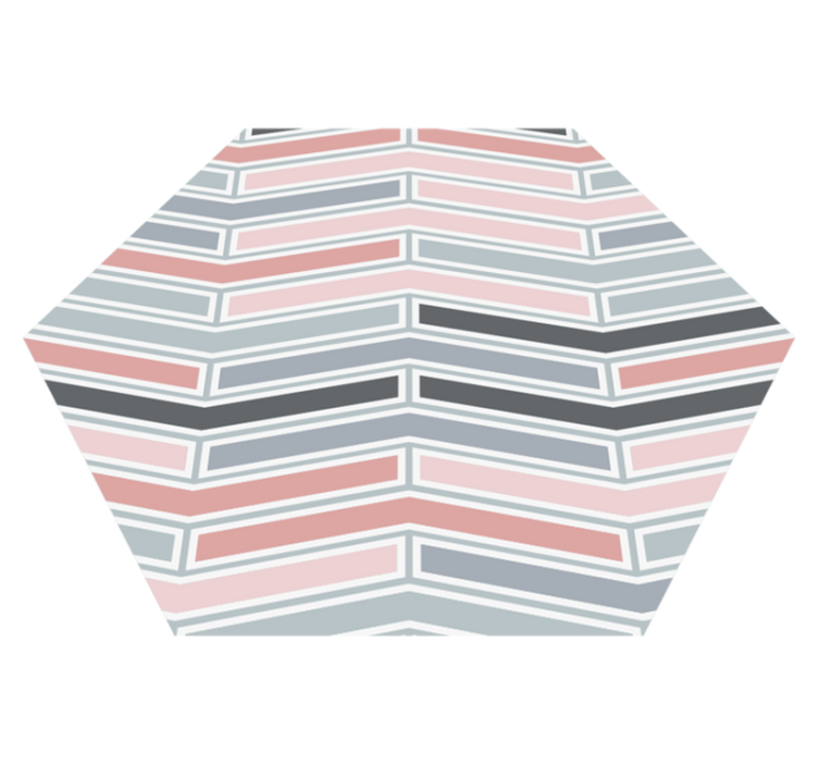 Neverjetna šesterokotna vinilna preproga v nordijskem slogu - TenStickers