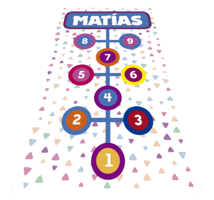 Smešna prilagodljiva igra hopscotch vinil preproga - TenStickers