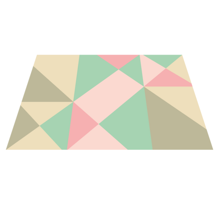 čudovite mehke barve geometrijska vinilna preproga - TenStickers