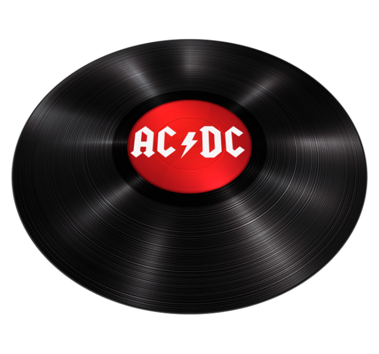 čudovita rock glasba acdc vinilna preproga - TenStickers