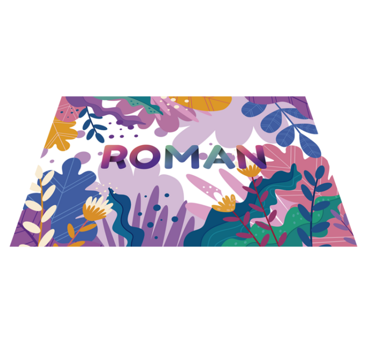 čudovite tropske rože vinilne preproge z imenom - TenStickers