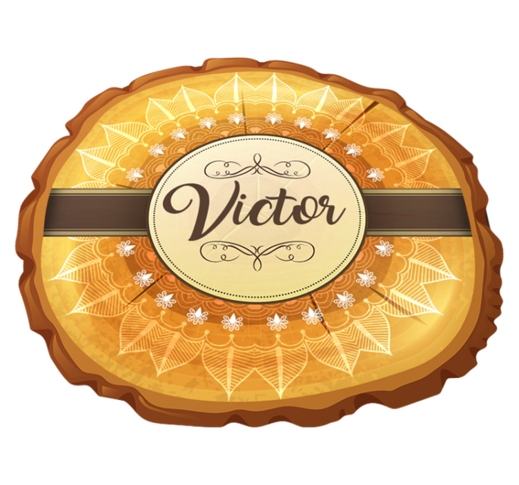 Personalizirana lesena preproga iz mandale z imenom - TenStickers