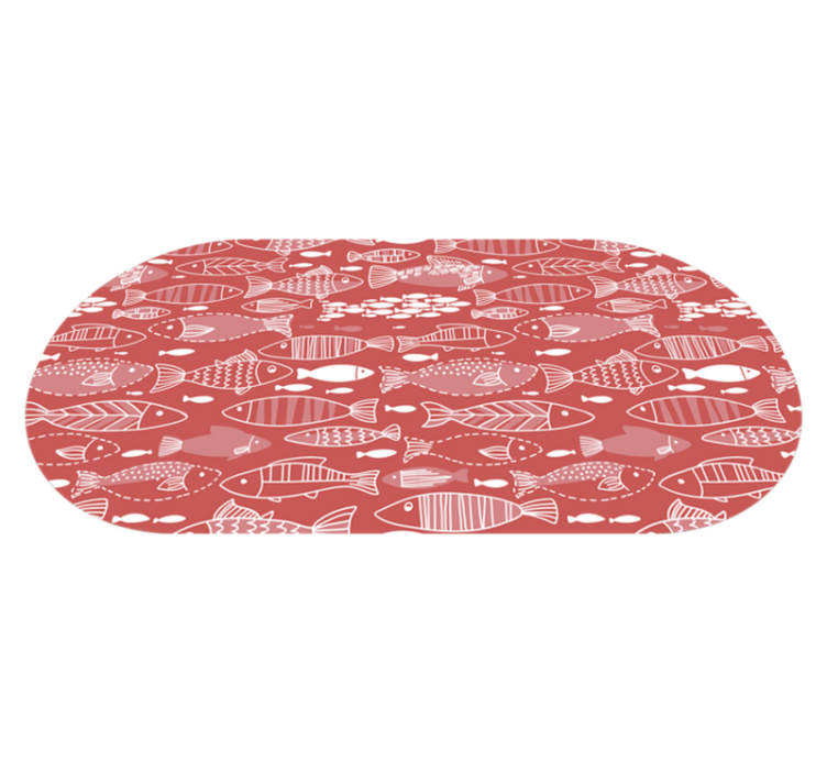 Veliko rib pod morsko živalsko vinilno preprogo - TenStickers