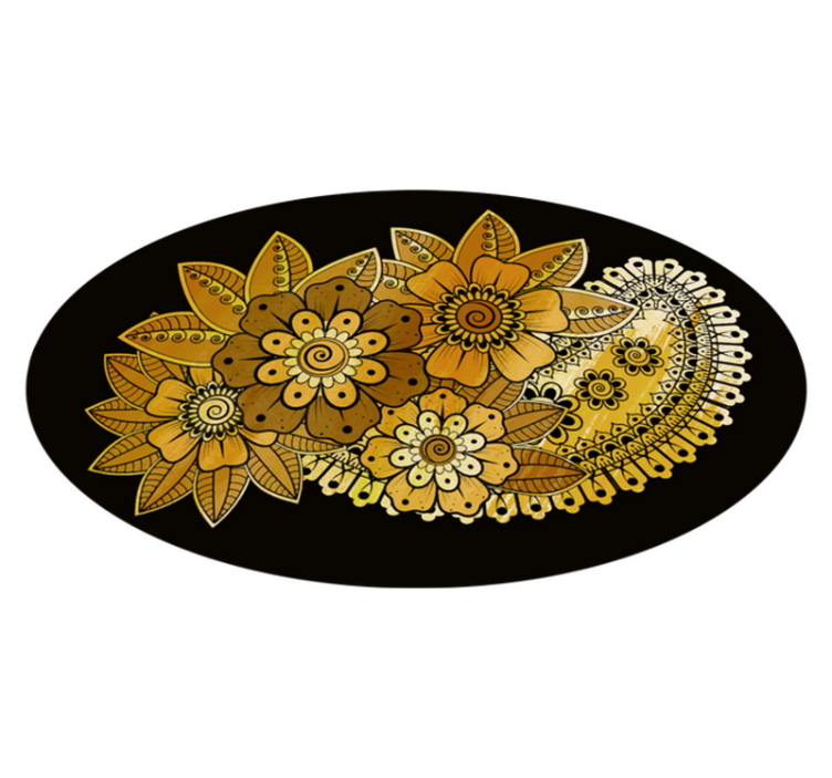 Detajl mandale Vinilna preproga mandala - TenStickers