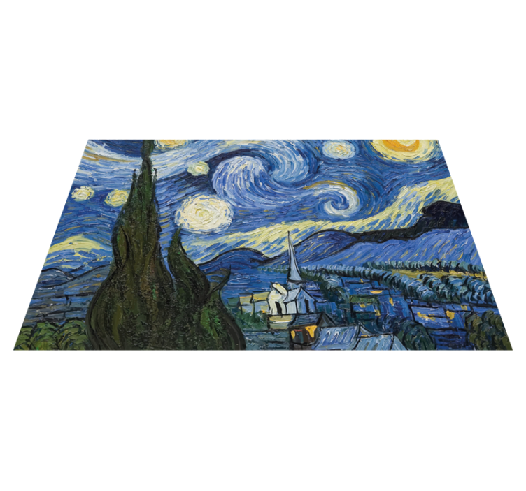 Van gogh starry night vinil preproga za jedilnico - TenStickers