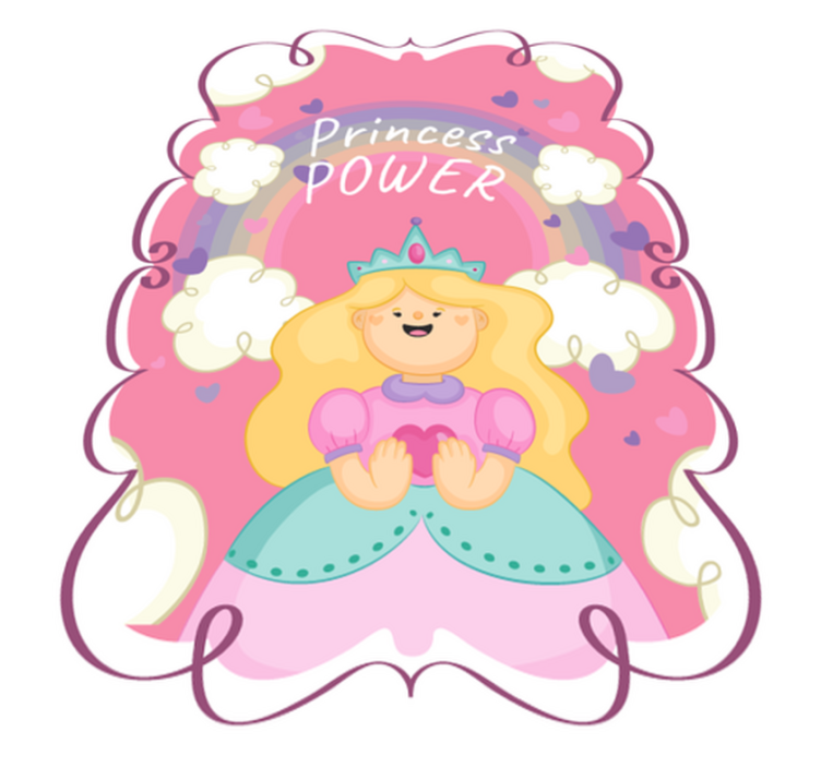 Disney princese na roza ozadju vinil preproga - TenStickers