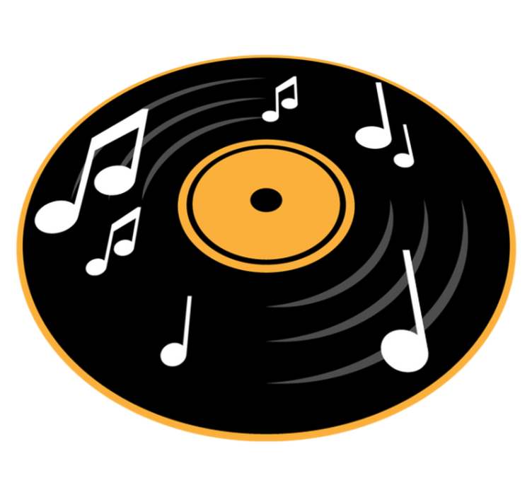 Glasbene note najstniška preproga iz vinila - TenStickers