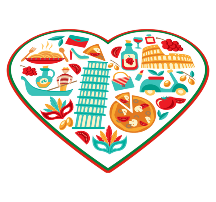 Italijanske najbolj znane ikone moderna preproga - TenStickers