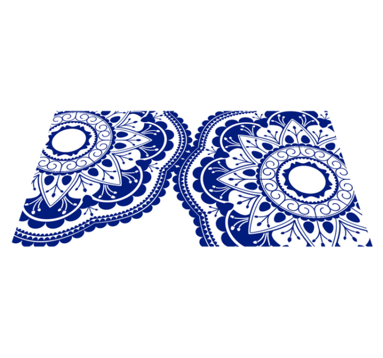 Mornarsko modri vzorec Vinilna preproga mandala - TenStickers