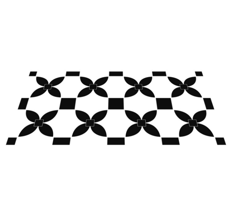 črna potiskana ulična vinil preproga črne ploščice - TenStickers