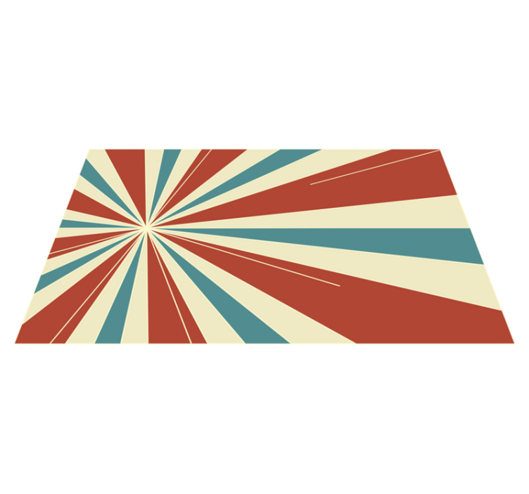 Retro linije eksplozija vintage preproga - TenStickers