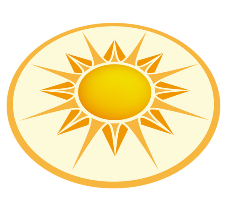 Rumena okrogla preproga mandala preproga - TenStickers