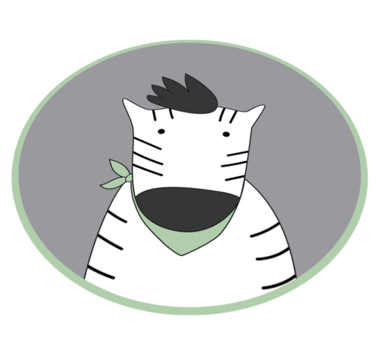 Vinil preproga zebra za otroško preprogo živali - TenStickers