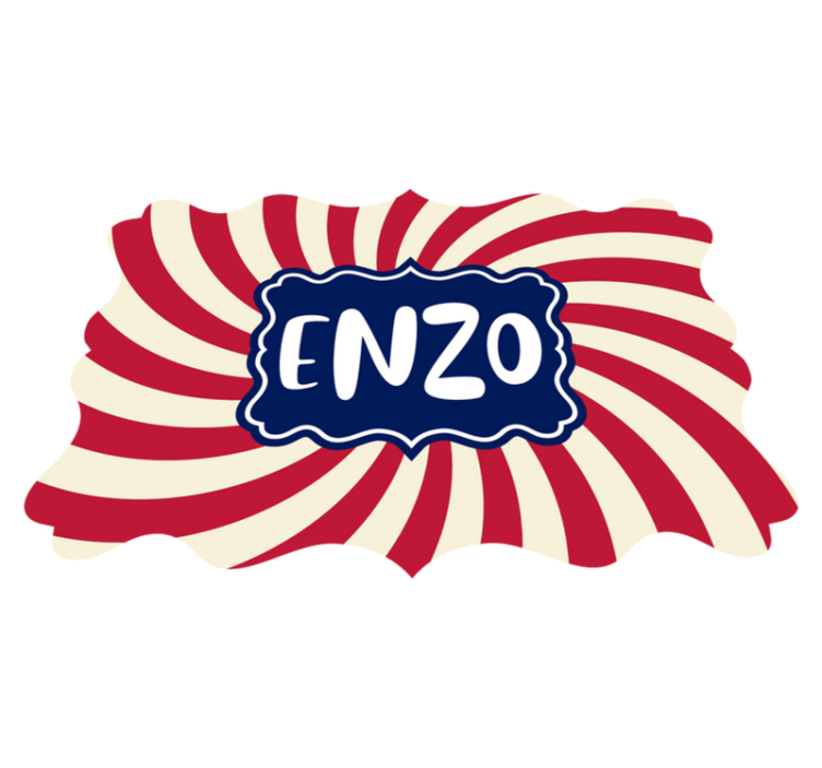 Personalizirane črte Vinilna preproga z imeni - TenStickers