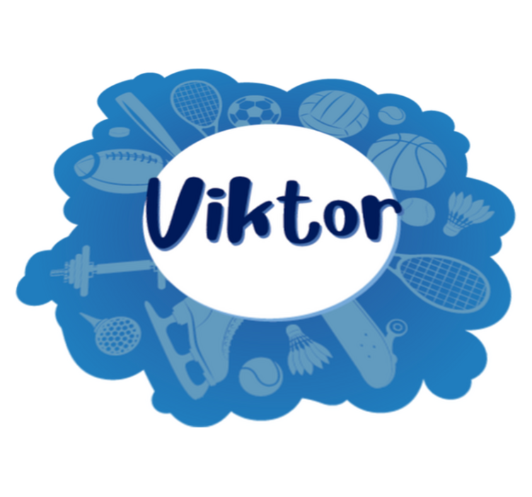 Personaliziran športni emblem Vinilna preproga z imeni - TenStickers