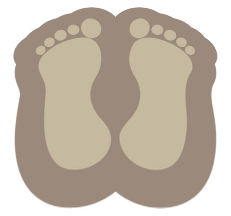 Vinil preproga kopalniški odtisi moderna preproga - TenStickers