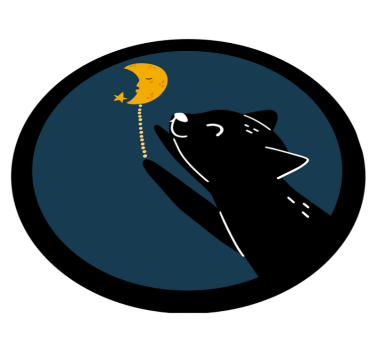 Mačka in lunina živalska preproga - TenStickers