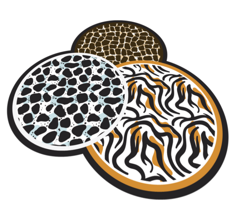 Safari motiv trio vinilni tepih s potiskom živali - TenStickers