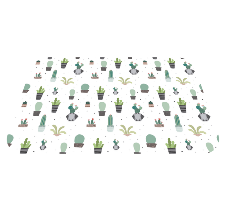 Vzorec kaktusa cvetlična vinilna preproga - TenStickers