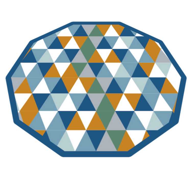 Pvc preproga večbarvni trikotniki vinil preproge - TenStickers