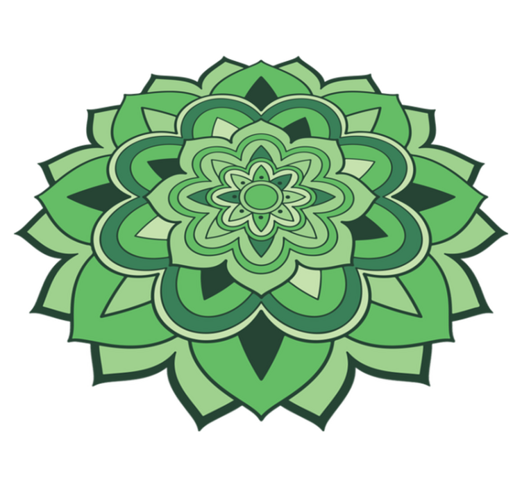Zelena mandala preproga mandala - TenStickers