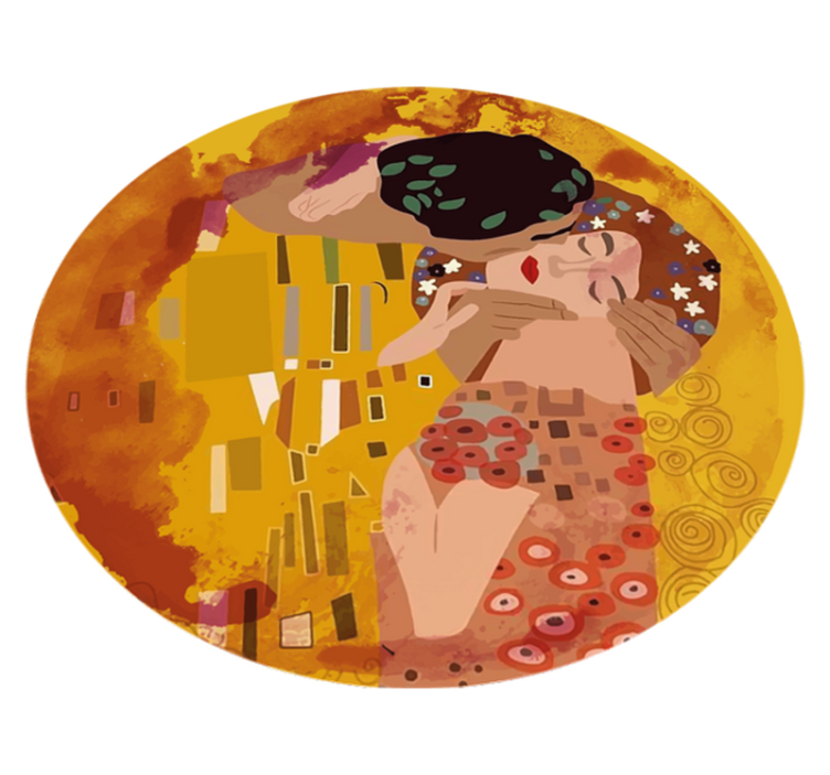 Klimtov kiss vintage vinil preproga - TenStickers