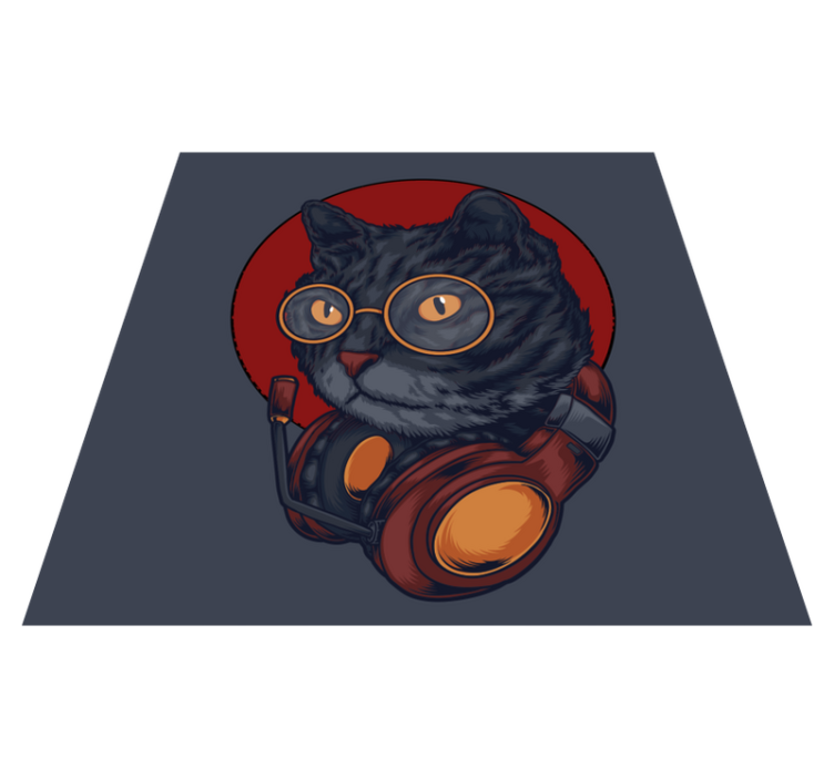 Mačji astronavt Tepih z živalskim potiskom - TenStickers