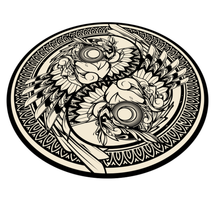 Podrobna mandala Vinilna preproga mandala - TenStickers