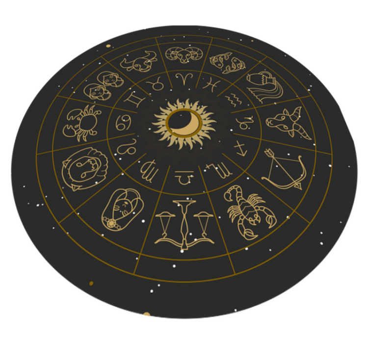 Mandala znaki zodiaka moderna preproga - TenStickers
