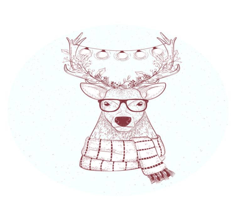 Božična vinilna preproga z motivom jelenčka - TenStickers