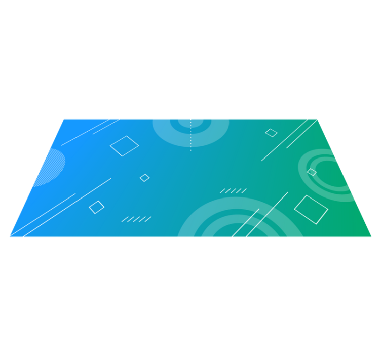 Modra abstraktna geometrijska potiska moderna preproga - TenStickers