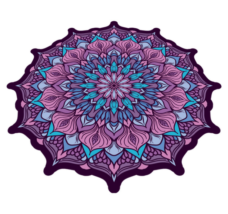 Boho mandala vzorec mandala vinil preproga - TenStickers