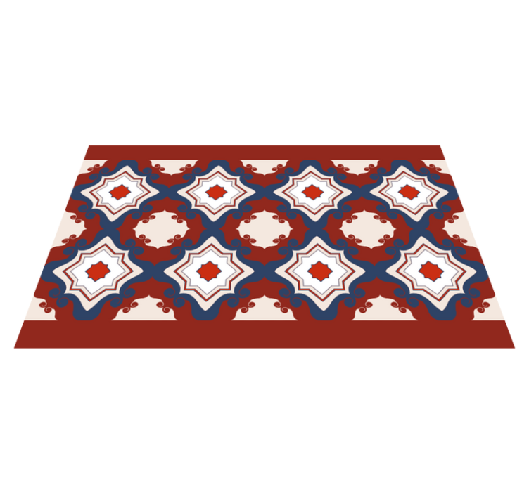 Rdeče vintage ploščice mozaik talne ploščice - TenStickers