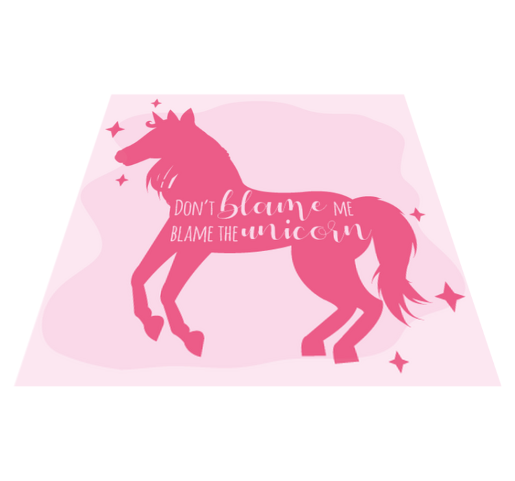 Krivi samoroga Otroške vinilna preproga - TenStickers