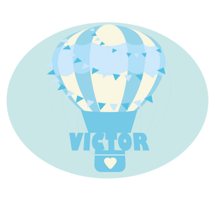 Barvita zračna balona personalizirana podloga - TenStickers