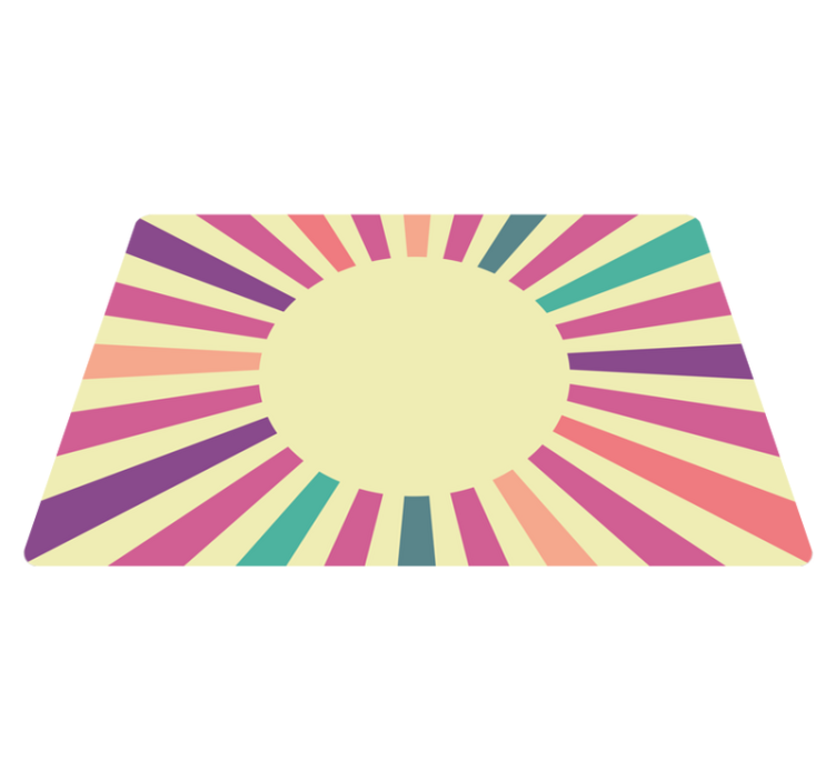 Vinilne preproge z geometrijskimi vzorci sevanje črt - TenStickers