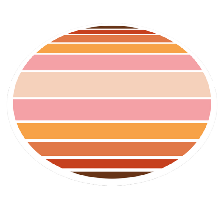 črtasto ovalno oblikovanje Vinilna preproga s črtami - TenStickers